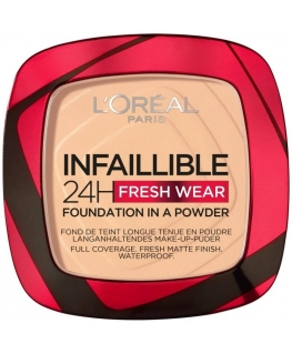 L'Oréal Paris Infaillible 24H Fresh Wear Makiažo pagrindas In A Pudra Makeup moterims, 9 g