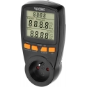 Orno Dual Rate Wattmeter, Energy Calculator with LCD Display, 2 Separate Rates, Internal Battery, Black Orno Dual Rate Wattmeter, Energy Calculator with LCD Display, 2 Separate Rates, Internal Battery, Black
