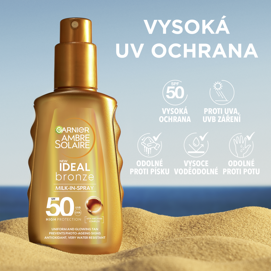 Garnier Ambre Solaire Ideal Bronze Milk-In-Spray SPF50 – 2
