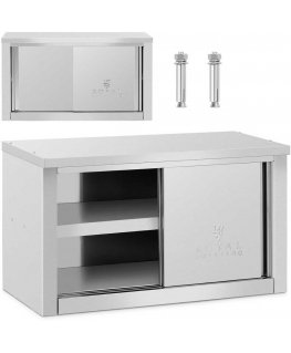 Royal Catering Food wall cabinet with sliding doors STEEL 120 kg 90 x 40 x 50 cm