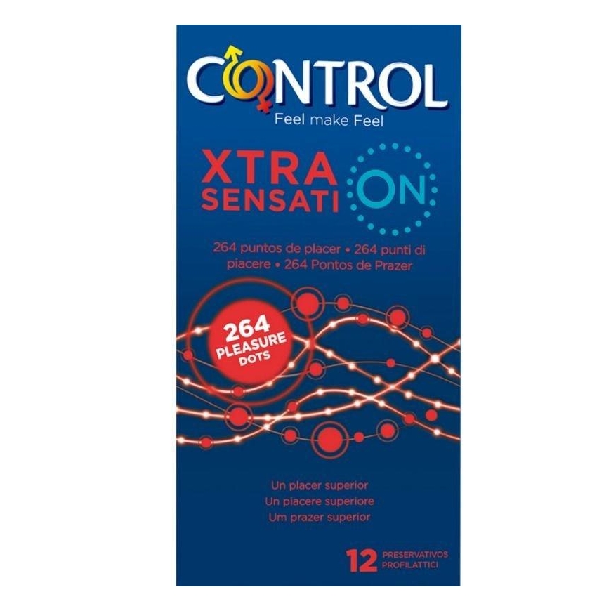 Prezervatyvai Control Xtra Sensation 12 vienetų