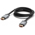 Video Cable HDMI M - HDMI M, HDMI 2.1 - Ultra High Speed, 2m, Gold-Plated Connectors, Aluminum Housing, Gray, Logo 8K @ 60Hz, 48 Video Cable HDMI M - HDMI M, HDMI 2.1 - Ultra High Speed, 2m, Gold-Plated Connectors, Aluminum Housing, Gray, Logo 8K @ 60Hz, 48