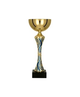 Detail Golden-blue metal cup