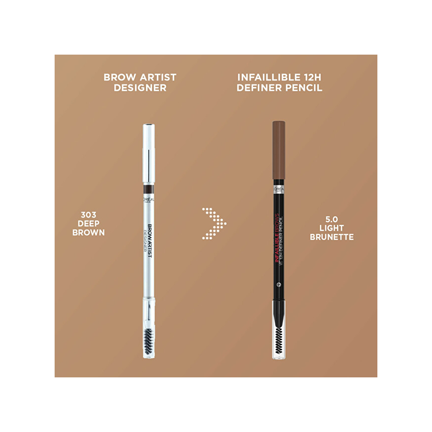 L'Oreal eyebrow pencil Brow Artist Designer (303 DeepBrown) – 5