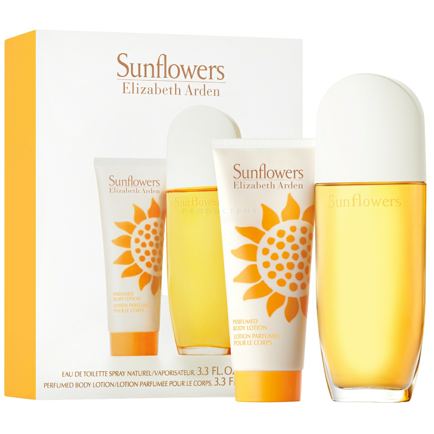 Sunflowers Set Elizabeth Arden: Sunflowers, Perfumed, Day & Night, Body lotion, 100 ml + Sunflowers, Eau De Toilette, For Women, – 2