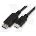 Video Cable DisplayPort M - HDMI M, 5m, black Video Cable DisplayPort M - HDMI M, 5m, black