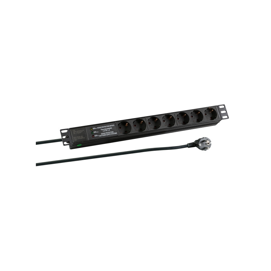 EFB Elektronik EK631DE.3 pagarinātājs 2 m 7 Maiņstrāvas izvade (-s) Iekštelpas Melns