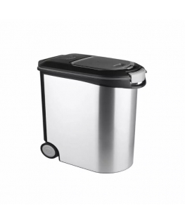 Food storage container Pet Life 12kg 35L 49,3x27,8x40,3cm silver