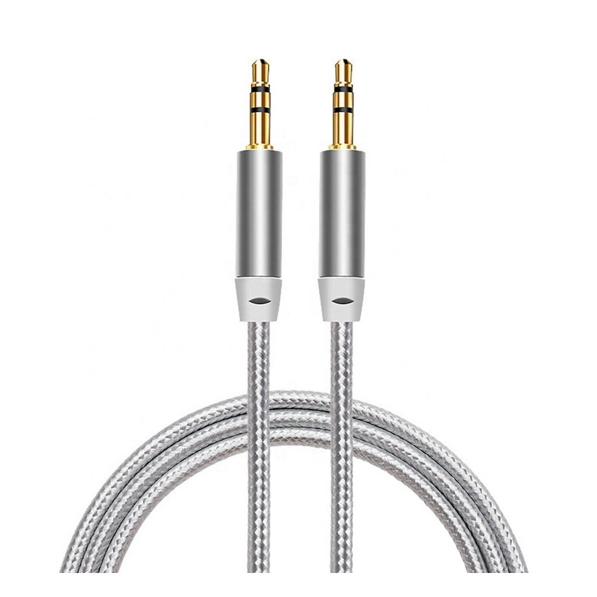 iLike AX1 Durable Braided Wire 1m Aux Jack Cable 3.5mm male to 3