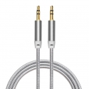 iLike AX1 Durable Braided Wire 1m Aux Jack Cable 3.5mm male to 3