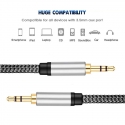 iLike AX1 Durable Braided Wire 1m Aux Jack Cable 3.5mm male to 3