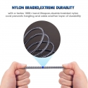 iLike AX1 Durable Braided Wire 1m Aux Jack Cable 3.5mm male to 3