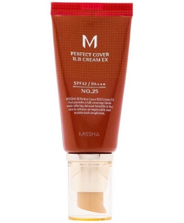 Missha M Perfect Cover BB Cream SPF42/PA+++ multifunctional cream BB No.25 Warm brownish yellow 50ml
