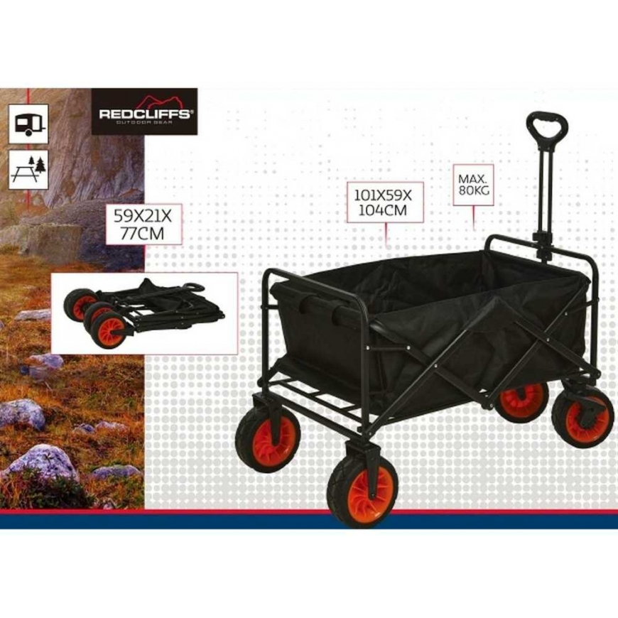 Stroller TURYSTYCZNO PLAŻOWY foldable 87X54X59CM Z UCHWYTEM REDCLIFFS – 2
