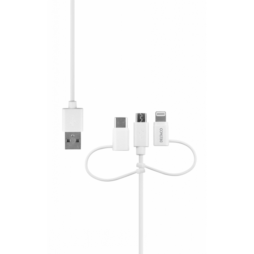 Deltaco IPLH-441 USB kabelis 1 m