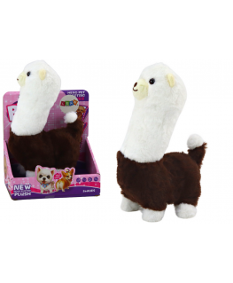 Lean Interactive running game Pet Llama Alpaca Brown 23cm