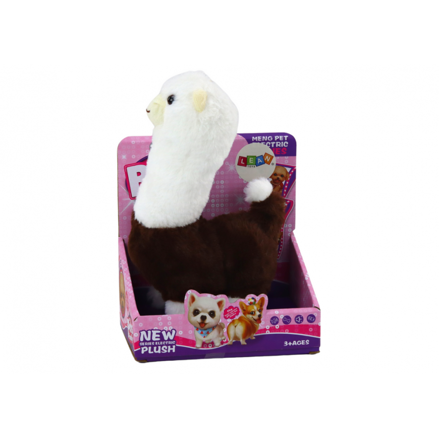 Lean Interactive running game Pet Llama Alpaca Brown 23cm – 3