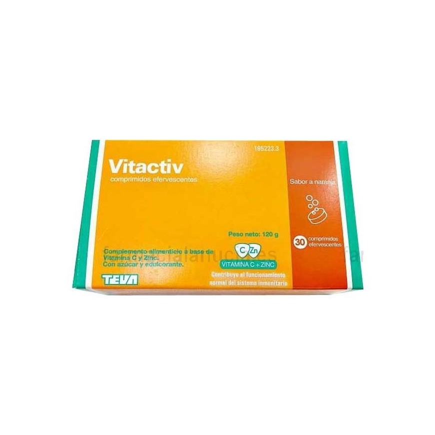 Teva Pharma Teva Vitactiv 30 Effervescent Tablets 120g