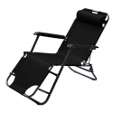 Royokamp folding garden bed with headrest, black Royokamp folding garden bed with headrest, black