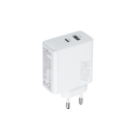 TelForceone Maxlife MXTC-07-45AC PD QC charger 1x USB-C 1x USB 45W baltas TelForceone Maxlife MXTC-07-45AC PD QC charger 1x USB-C 1x USB 45W baltas