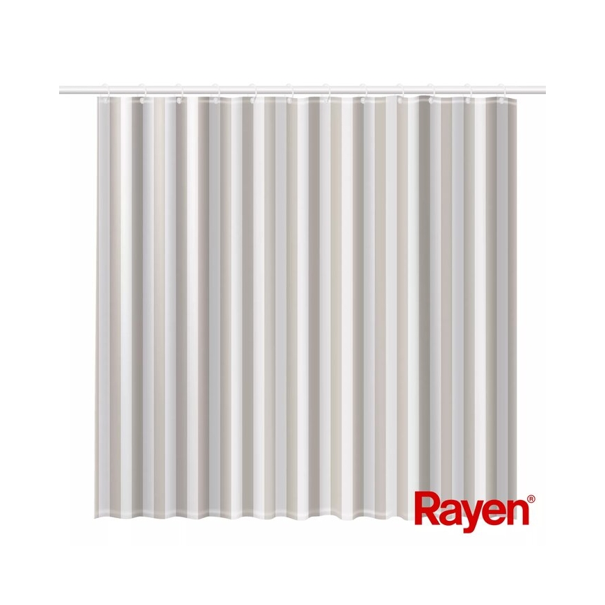 Shower curtain 180x200cm white|beige, PEVA