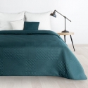 Eurofirany DESIGN 91 BONI / 5 Lovatiesė su karšto spaudimo technika įspaustu skiautinių motyvu, 220X240 cm, spalva: tamsi turkio