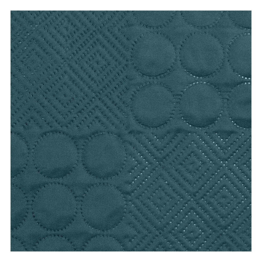 Eurofirany DESIGN 91 BONI / 5 Lovatiesė su karšto spaudimo technika įspaustu skiautinių motyvu, 220X240 cm, spalva: tamsi turkio – 5