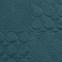 Eurofirany DESIGN 91 BONI / 5 Lovatiesė su karšto spaudimo technika įspaustu skiautinių motyvu, 220X240 cm, spalva: tamsi turkio