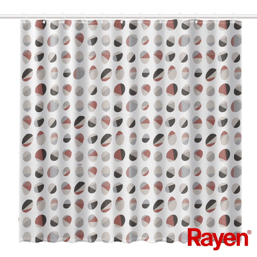 Shower curtain 180x200cm white|ribbed, PEVA – 2