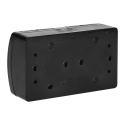 Orno Lizdas double 2x2P+Z Schuko AQUATIC, IP44, black Orno Lizdas double 2x2P+Z Schuko AQUATIC, IP44, black