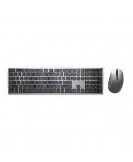 DELL KM7321W näppäimistö Sisältää hiiren RF Wireless + Bluetooth QWERTY Pohjoismainen Harmaa, Titaan