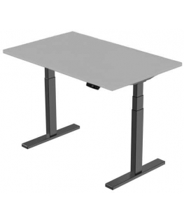Extra Digital Professional adjustable height desk, 139cm x 68cm, grey