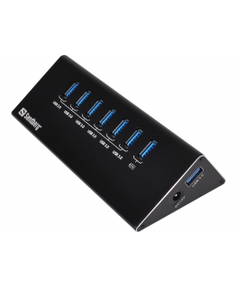Sandberg 133-82 jaotur USB 3.2 Gen 1 (3.1 Gen 1) Micro-B 5000 Mbit/s Must