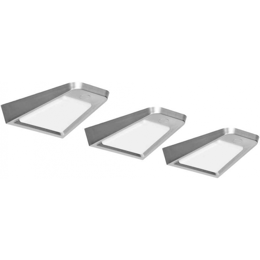 Orno DIKI set of 3 LED lamps under the cabinet, 3x2W, 4000K, with contactless switch, silver