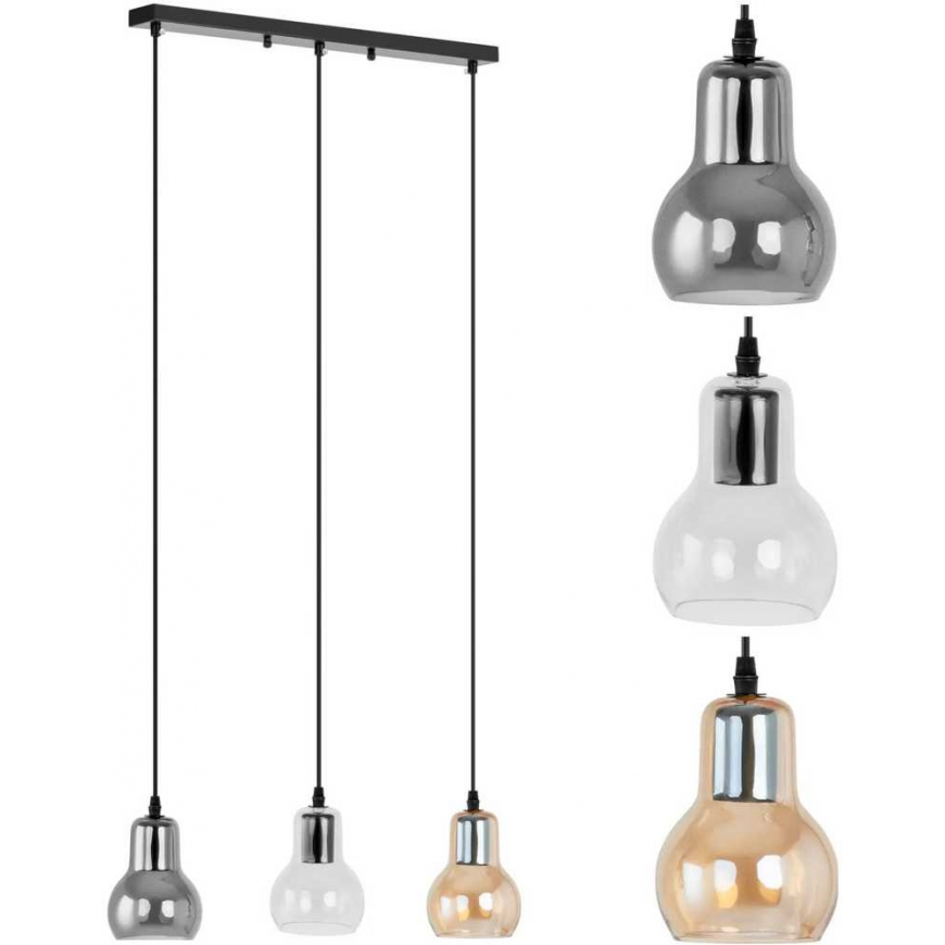 Uniprodo Modern 3-bulb ceiling lamp E27