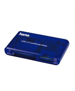 Hama USB CardReaderWriter 35in1 kortinlukija Sininen