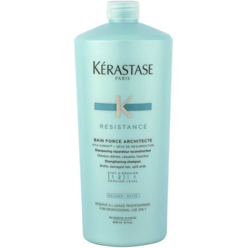 Shampoo for damaged hair Kérastase Resistance Bain Force Architecte Shampoo 1000 ml – 4
