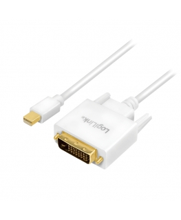 LogiLink CV0138 videokaapeli-adapteri 3 m Mini DisplayPort DVI Valkoinen