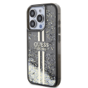 Original Front Panel Case GUESS GUHCP15LLFCSEGK for iPhone 15 Pro (Liquid Glitter Gold Stripes / Black) Original Front Panel Case GUESS GUHCP15LLFCSEGK for iPhone 15 Pro (Liquid Glitter Gold Stripes / Black)