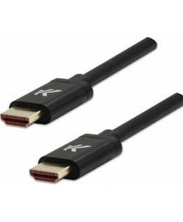 Video Cable HDMI M - HDMI M, HDMI 2.1 - Ultra High Speed, 2m, Gold-Plated Connectors, Aluminum Body, Black, Logo 8K @ 60Hz, 48Gb