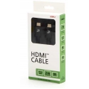 Vaizdo kabelis HDMI M – HDMI M, HDMI 2.1 – itin didelės spartos, 2 m, paauksuotos jungtys, aliuminio korpusas, juodas, logotipas
