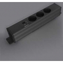 DELTACO OFFICE under-desk power outlet, 4 outlets, GST18 end cap connectors, 1in. 2 out / GT-1204 / 1902247