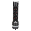 Orno Built-in socket?6cm with USB charger and 1.5m cable, 3x2P+Z, 2xUSB (Type A and C), INOX Orno Built-in socket?6cm with USB charger and 1.5m cable, 3x2P+Z, 2xUSB (Type A and C), INOX