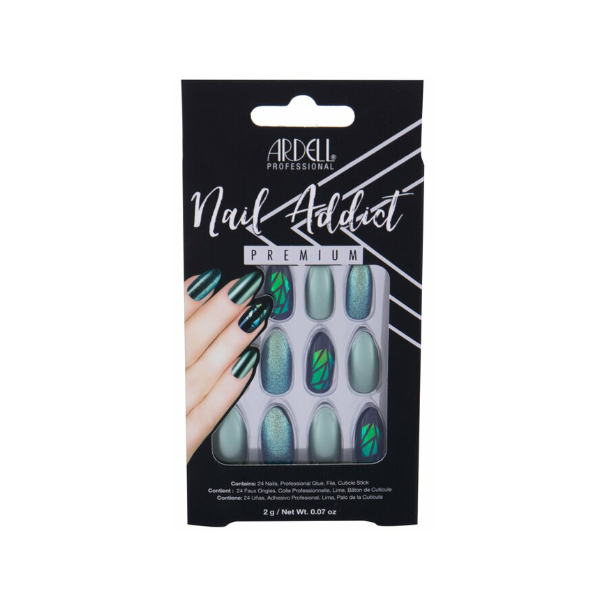 Ardell Nail Addict Žalias Glitter Chrome 1 U – 2
