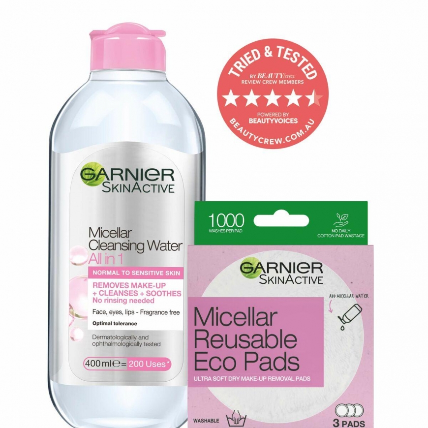 Garnier Skin Naturals Micellar Reusable Eco Pads Cleansiing Pads moterims, 3 pc – 2