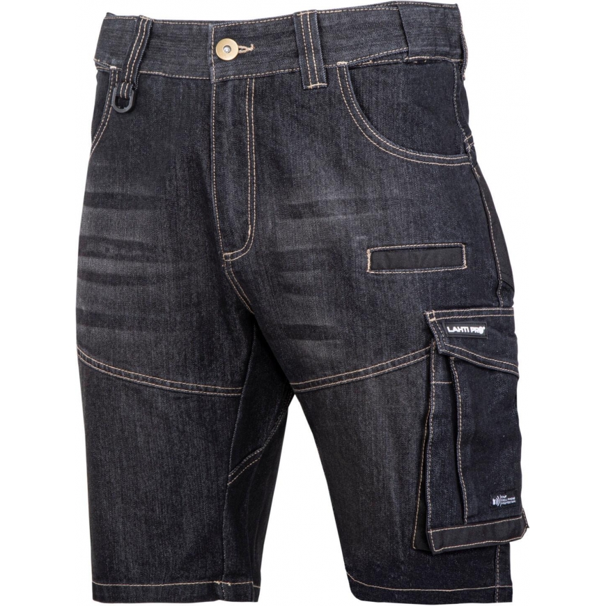 Lahti Pro Short Jeans, Black Stretch, Reinforced, "3xl", ce, lahti