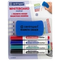 Centropen, komplektas markerów do tablic whiteboard 8559, color, 4vnt., 2.5mm, komplektas markery na bazie alko + gąbka magnetyc Centropen, komplektas markerów do tablic whiteboard 8559, color, 4vnt., 2.5mm, komplektas markery na bazie alko + gąbka magnetyc
