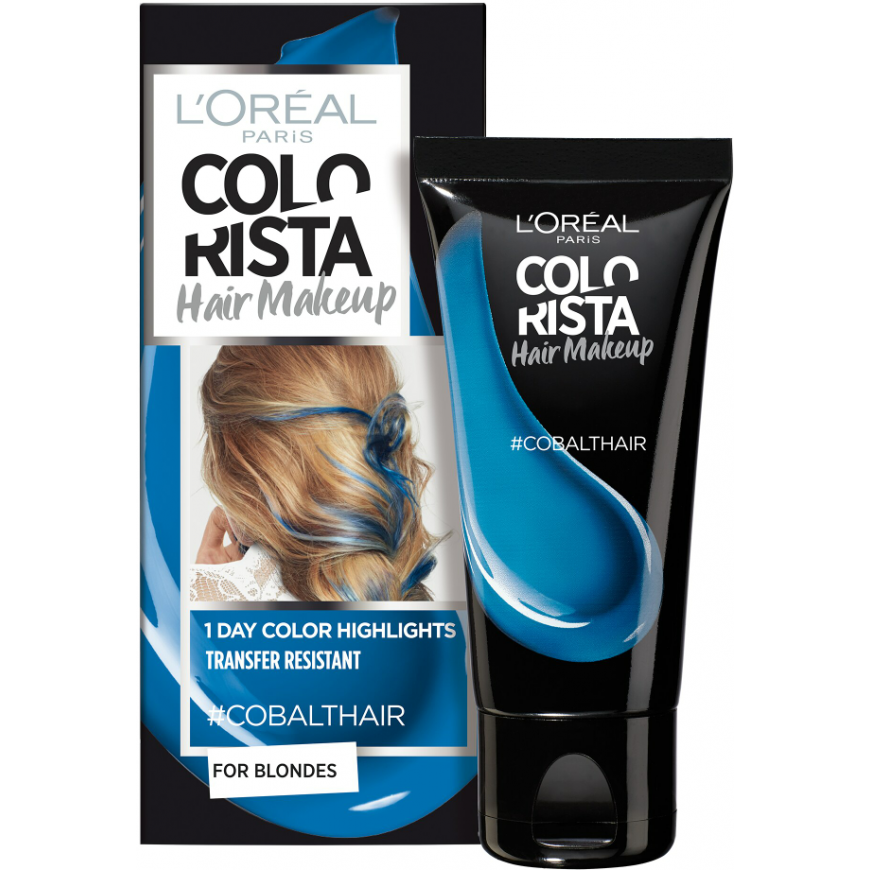 Loreal L'Oreal Paris, Colorista plaukų makiažas, pusiau ilgalaikiai plaukų dažai, COBALTHAIR, 30 ml moterims – 2