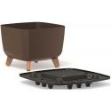 Prosperplast GRACIA SQUARE ECO WOOD FLOWER POT 29x29CM COFFEE Prosperplast GRACIA SQUARE ECO WOOD FLOWER POT 29x29CM COFFEE
