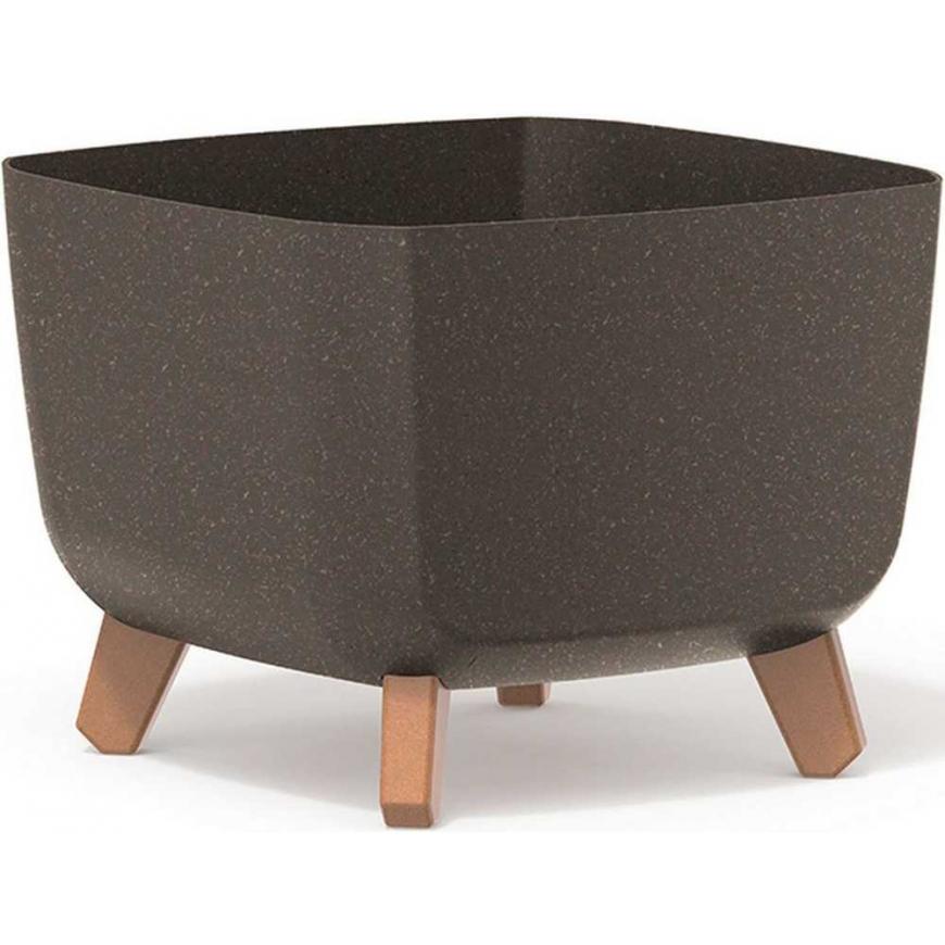 Prosperplast GRACIA SQUARE ECO WOOD FLOWER POT 29x29CM COFFEE – 3